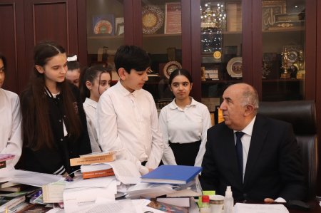 Məktəblilər akademik Yusif Məmmədəliyevin Memorial Muzeyini ziyarət ediblər - FOTO
