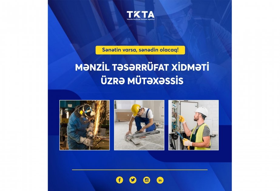 Mənzil təsərrüfat xidməti üzrə mütəxəssis ixtisasına aid təhsil sənədi əldə etmək imkanı Mənzil təsərrüfat xidməti üzrə mütəxəssis ixtisasına aid təhsil sənədi əldə etmək imkanı