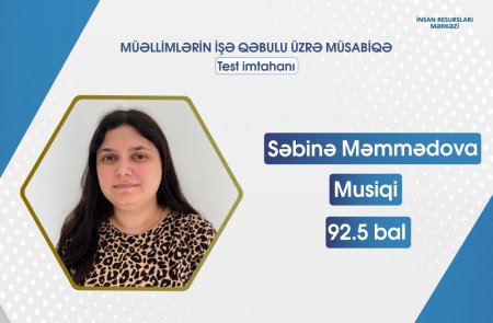 İbtidai sinif və musiqi fənləri üzrə ən yüksək nəticə göstərən namizədlərin adları açıqlanıb - FOTO