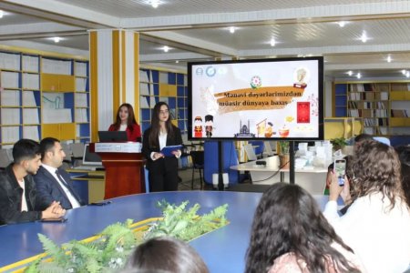 BDU-nun Şərqşünaslıq fakültəsində "Mənəvi dəyərlərimizdən gələcəyə baxış" adlı tədbir keçirilib - FOTO