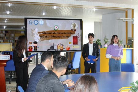 BDU-nun Şərqşünaslıq fakültəsində "Mənəvi dəyərlərimizdən gələcəyə baxış" adlı tədbir keçirilib - FOTO