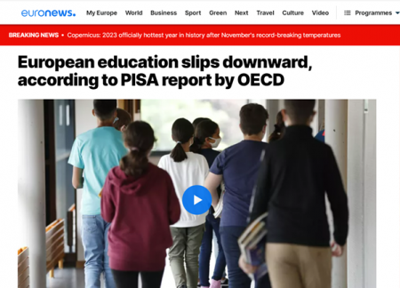 Dünyada və Avropada təhsil geriləməyə davam edir Dünyada və Avropada təhsil geriləməyə davam edir