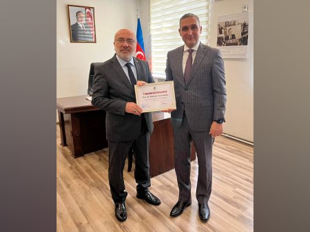 Türkiyənin Kayseri Universitetinin rektoru MDU-da ustad dərs keçib Türkiyənin Kayseri Universitetinin rektoru MDU-da ustad dərs keçib